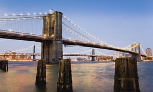 Brooklyn Bridge and Manhattan Bridge at Twilight